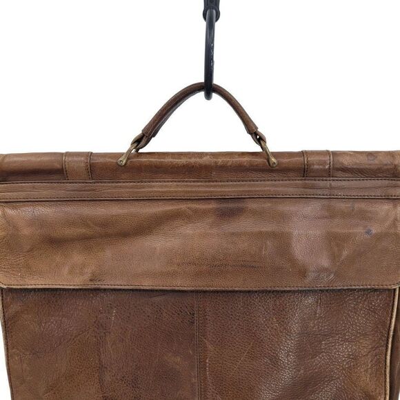 Vintage 80's Wilsons Leather Briefcase Leather Adventure Core Indian Jones Brown - Picture 11 of 16